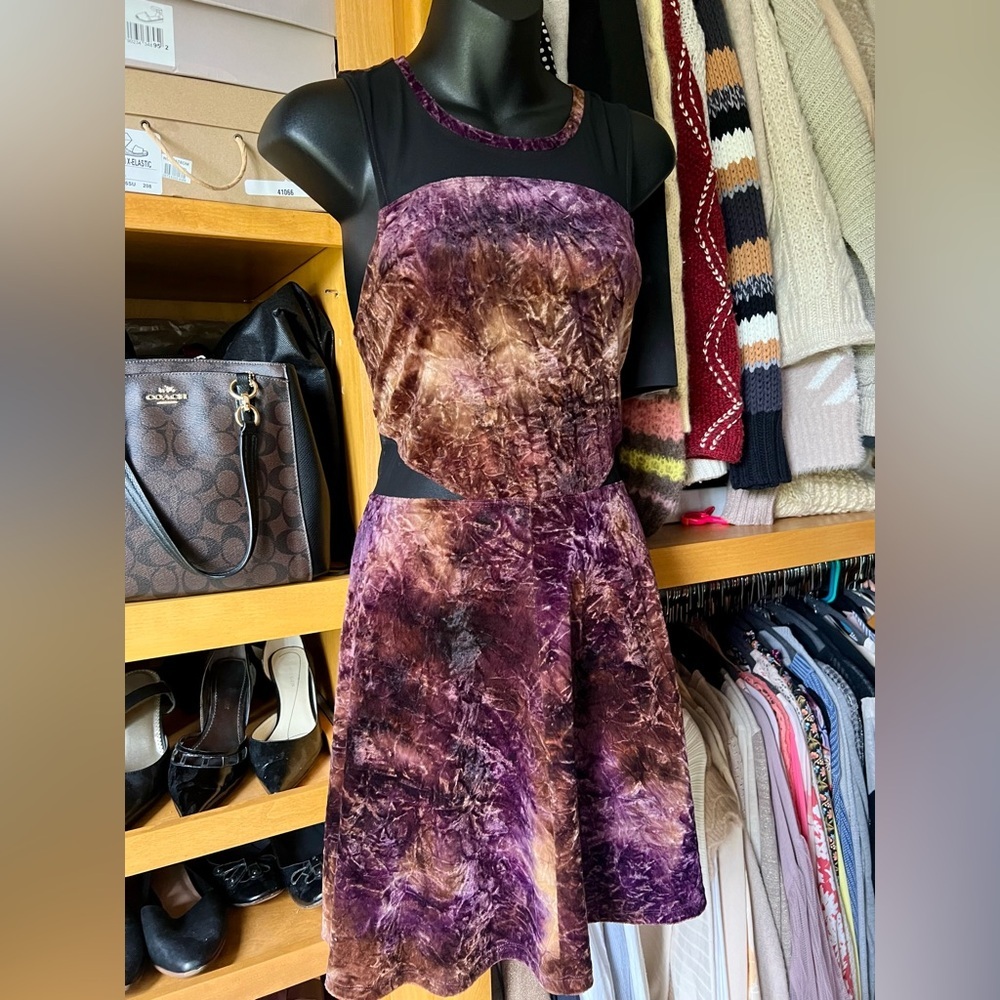 🎉5/$20🎉 URBAN OUTFITTERS Frenchi Crushed Velvet Skater Dress